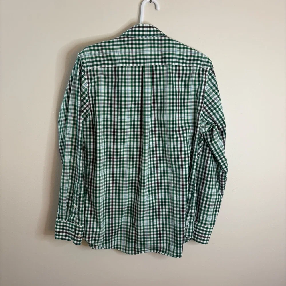 Banana Republic Mens Medium Green long sleeve Dress Shirt Button fall Work